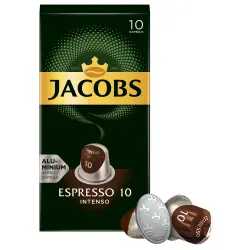 Кофе в капсулах JACOBS Espresso 10 Intenso 10шт, совместимые с Nespresso
